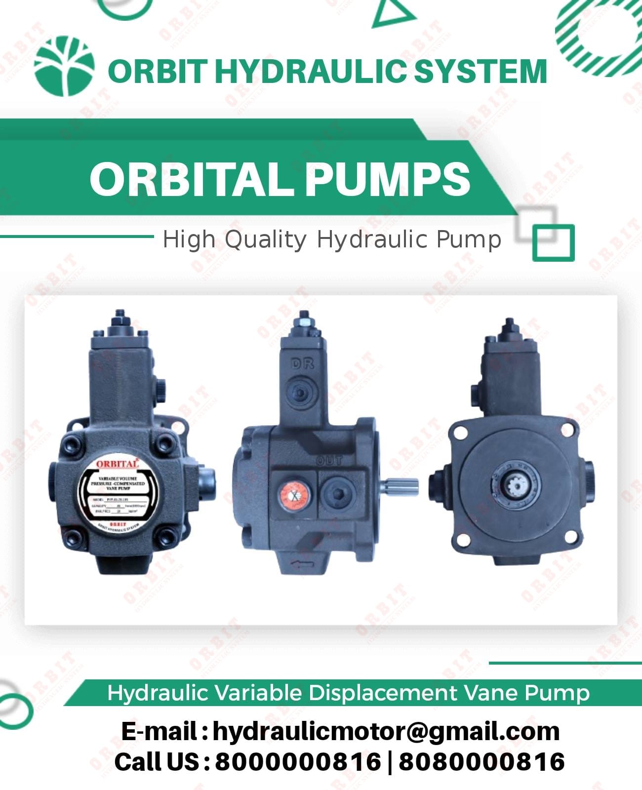 PVF PVDF VP5F VP6F Anson Make Hydraulic Pump Manufacturers in India PVF-40-55-11S Anson Hydraulic Variable Vane Pump